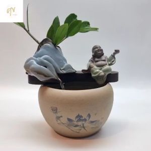 ตั้งโต๊ะ น้ำล้น น้ำพู ตกแต่งบ้าน อ่างน้ำล้น น้ำตก จำลอง