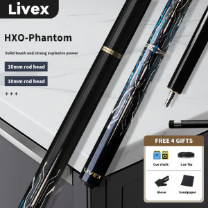 LIVEX TS02 Carbon Fiber Pool Cue 10mm 1/2 Joint | LIVEX for 9-Ball with Pro Kit 145cm
