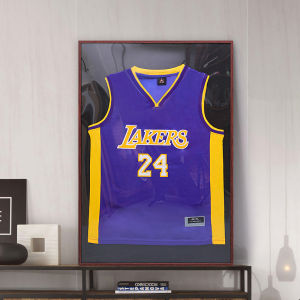 Black Jersey Framed Football Basketball Wool Clothing Signature Collection Display Framed Picture Frame Photo Frame Wall-Mounted Storage
