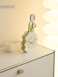 Elegant Nordic Style Desktop Decorative Clock Entrance Hall Tabletop Placement Luxury Living Room Acrylic Craft Half Handmade