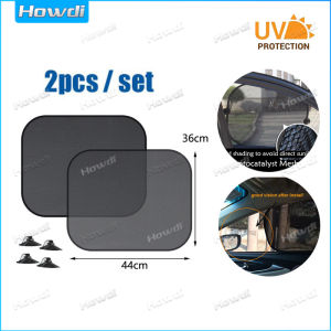2pcs Black Side Car Sun Shades Rear Window Sunshades Cover Mesh Visor Shield Screen