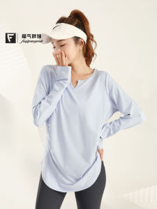plus Size Fitness Clothes Womens Loose Long Sleeve Yoga Tops Breathable Moisture Wicking High Elasticity Autumn Winter Sportswear