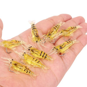 30PCS Soft Bait Artificial Wobblers For Trout Bass Perch Carp Fishing Tackle Fishing Lures Set Grass Shrimp Prawn Single Hook