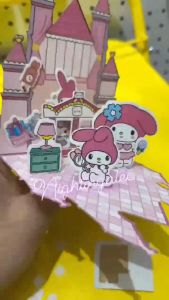 (2 pcs) Mainan Edukasi Pop-Up Quiet Book Card Sanrio – Kuromi Cinnamoroll Melody Pompompurin Pochaco