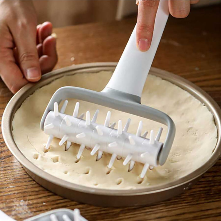 1PC พิซซ่า Punch PP แป้งพิซซ่า Roller เข็ม Punch Baking ขนมปังแป้ง hob ไอเสียขนมปัง Punch คุกกี้ Punch เบเกอรี่เครื่องมือ