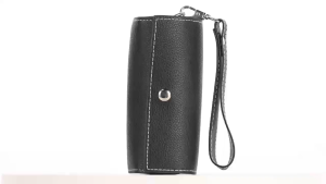 Weekly Pill Organizer 2 Times a Day AM PM Large Daily Pill Box with Faux Leather Case for Travel Round Medicine Organizer 7 Day Pill Container for Vitamin Fish Oils Supplement