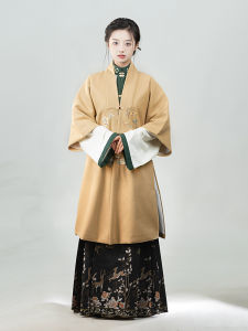 Autumn Pool Says Hanfu Womens Ming Dynasty Original Autumn Winter Imitation Makeup Flower Weave Gold Face Skirt National Style