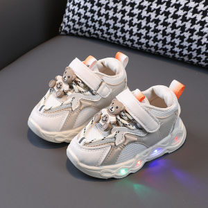 Childrens Soft Bottom Shoes Bright Light Step-Learning Shoes for Boys And Girls Age 1 to 6 Autumn Winter New Style Sports Shoes