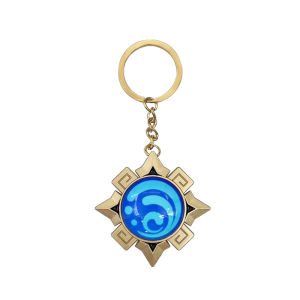 Impact Natlan Visions Pendants Cosplay Game Hero Costumes Accessories DIY 7 Elements Luminous Glass Keychains Anime Collections