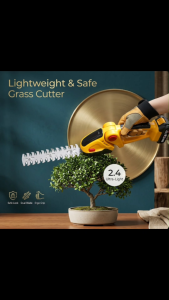 24V Cordless Grass Cutter & Hedge Trimmer | 2.4lb Ultra-Lightweight Electric Lawn Mower | Handheld Shrub Pruning Shears