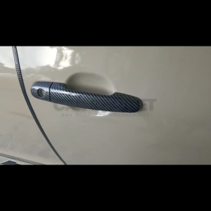 Toyota Vios Chrome Handle Carbon Design Handle Bowl Cup Cap Protector Cover For Vios NCP93 (2007-2012) Car Gadget