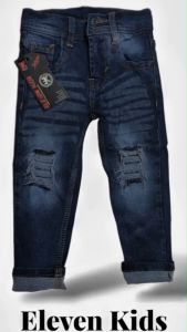 Celana jeans panjang Ripped motif sobek tembus anak laki laki terbaru 2025 usia 6bln-13 tahun
