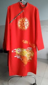 ÁO DÀI CÁCH TÂN NAM VẼ TAY HOT TREND