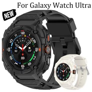 Strap+Case for Samsung Watch Ultra Armor All-in-One TPU Strap for Samsung Galaxy Watch Ultra 2025/Ultra 47mm Case or Case + Band