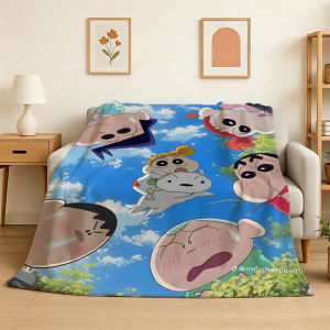 Bandai | Anime C-Crayons S-Shin HH-Hobby 3D Print Flannel Blanket Soft Throw Blanket Art For Home Decor Bedroom Bed Sofa Picnic Fans Gift