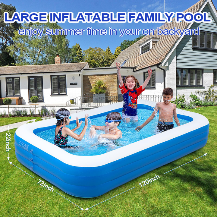 Bestway Inflatable Swimming Pool for Kids Outdoor Portable Foldable ...