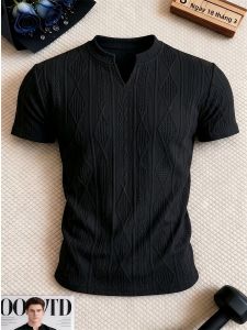 OUMULONG | Áo Polo Cổ V MESH Thủng Ngắn Tay