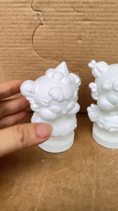 Bộ 4 tượng QoQo Fast food tượng tô màu thạch cao trắng Smart Baby