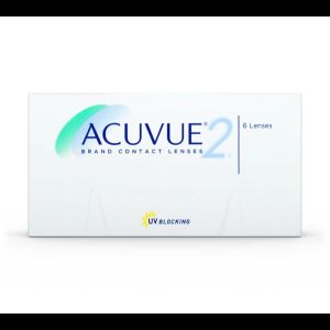 Acuvue 2 คอนแทคเลนส์สายตาสั้น ราย 2 สัปดาห์(1 กล่อง 6 ชิ้น) **สายตายาว* BC 8.8 ได้