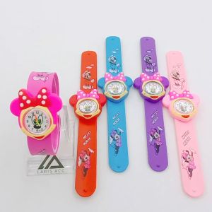 Jam Tangan Anak Minnie Mouse Cepluk Karakter Perempuan Model Terbaru