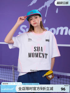 Loose Casual Short Sleeve T-Shirt Mens Patchwork Scratch Print SUAMOMENT Fashion Brand New 2025 Couples Trendy Cotton Tee