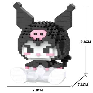 Sanrio | !Anime Character Building Blocks Figure Ornament DIY Assembled Bricks Model Educational Puzzle Toy Birthday Gift for Children
