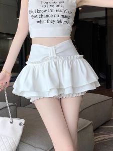 Váy Ngắn Chữ a Màu Trắng Xếp Ly Cao Cấp Cho Nữ Mùa Hè 2024 Váy Ngắn Phong Cách Ballet Đa Năng Cho Bé Gái Váy Ngắn Ngọt Ngào