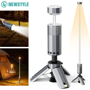 Telescopic Camping Light 15600mAh Rechargeable Camping Lantern with Storage Bag Dimmable Magnetic Tent Lamp Waterproof Emergency