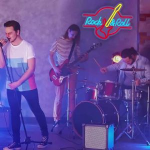 Guitar Rock and Roll Neon Sign  for Wall DecorLed Live Music Neon Light Sign for Bar Live Music Vocal Recital Concert Man Cave