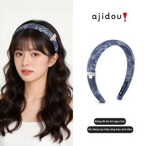ajidou | Dải Đeo Đầu Bạc Xanh Cao Cấp Tăng Cường Thị Giác Trán Cao