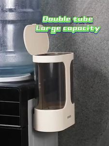 Ecoco Paper Cup Holder Dispenser Wall-Mounted Disposable Cup Holder Organizer Space-Saving 3Colors