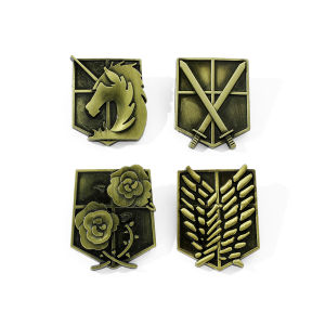 เข็มกลัดแฟชั่นแบบเคนโด้ทำจากโลหะสำหรับ lencana PIN เป้สะพายหลังเครื่องประดับเสื้อผ้าเป็นของขวัญลายม้าปีกไททัน