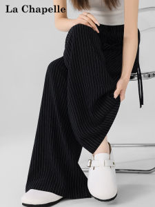 High Waist Wide Leg Pants Womens Casual Linen Trousers Striped Loose Fit Slimming Drapey Summer New Style La Chapelle
