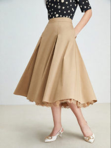 Koradior | Elegant Autumn A-Line Half Skirt