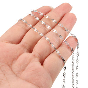ห่วงโซ่โลหะสเตนเลสแบนเครื่องประดับ DIY ห่วงโซ่อุปกรณ์ทำด้วยมือ