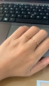 Cincin Emas Wanita Kadar 8 Karat dan 6 Karat - Cincin Kecil Cantik Murah CK 263 - Berat 0.4-0.8 Gram - Model 8K dan 6K - Desain Profesional dengan Kualitas Terbaik - Sunnies Gold (Packing)