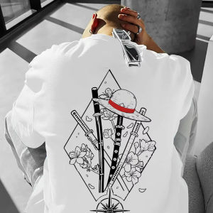 ONE PIECE Anime Printed T-shirt Mens and Womens Autumn/Winter New Japanese Harajuku Style Trendy Casual Loose Parent Child Top