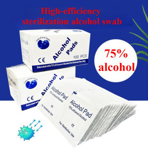 Disposable 75% alcohol swab for wound disinfection essential first aid box supplies for home disaster preparedness.
