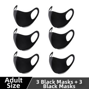 WUUJIA+ | Washable Thin Black Dust-proof Sunscreen UV Protection Face Mask for face mask for adults