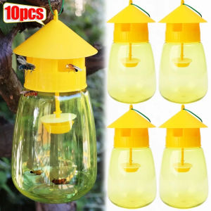 Dizoey 10PCS Fruit Fly Trap Reusable Plastic Insect Catcher Trap Transparent Environmentally Anti Flies Home Garden Orchard Pest Control Tool