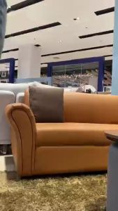 SB Design Square KONCEPT FURNITURE โซฟา 2 ที่นั่งรุ่น Rek สีน้ำตาลอ่อน (173x80x80 ซม.)