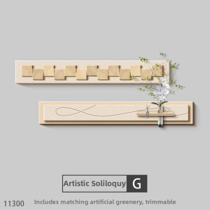 RUIBAHAO | 3D Hydroponic Greenery Wall Art Italian Minimalist Long Sofa Background Decorative Painting