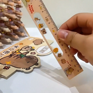 CyiMu Capybara 15cm Shaking Ruler Primary Student School Learning Stationery Cute Cartoon Gift Drawing Writing