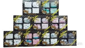 NAUGHTY BEAR Newborn baby gift set gift box newborn long sleeve long pant mittens booties baby cap