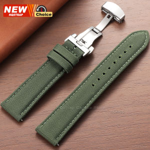 New butterfly clasp Sailcloth Watch Strap 20mm 22mm Two-Sided Nylon Band Quick Release for Omega for Seiko Bracelet for Rolex