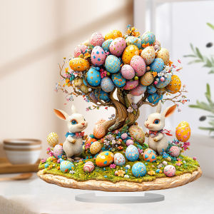 Others | 2D Easter Bunny Theme Suitable for Hometabletop decoration ornament，Kitchen Garden Room Caf É Holiday Decoration Gifts