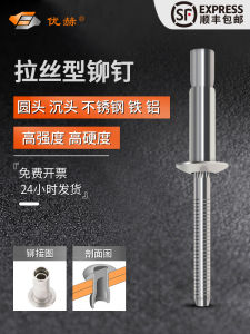 High Strength Cup Type Draw Stud Rivet 304 Stainless Steel Polished Surface Inner Lock Outer Lock Pull Rivet Hardware Tools