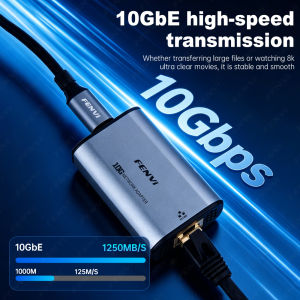 Fenvi | 10Gbps Ethernet USB Network Adapter RTL8159 10000Mbps USB 3.2 Gen2x2 to RJ45 Gigabit Network Card Adapter For PC Laptop Win10/11