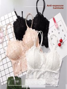 Lace Bralette Camisole Girls Innerwear 2022 New Style Womens Tube Top Underwear Nylon Spandex Hollow out Floral Pattern