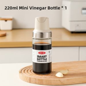 Mini Vinegar Bottle Kitchen Food Grade Small Soy Sauce Seasoning Bottle Glass Oil Bottle with Auto Opening And Closing Cap